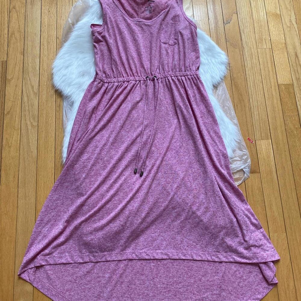 Sonoma Pink Sleeveless Dress with Drawstring Waist